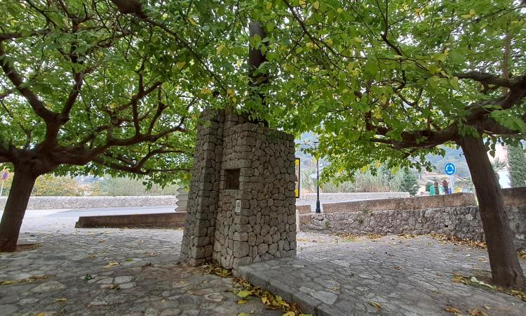 El Monument a l’Emigrant, un lloc abandonat per l’Ajuntament i ocult pels arbres