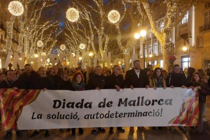 Imatge de la manifestació del 31D de l'any passat al seu pas pels carrers de Palma.