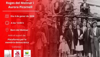 Acte d’homenatge a les Roges del Molinar i a Aurora Picornell