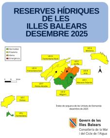 Les reserves hídriques a les Balears han pujat al 49% el mes de desembre.