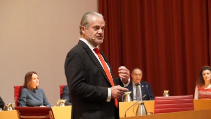 L'ultra Marcos de Quinto en un moment de la seva conferència d'aquest dissabte.