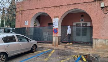 El Mercat amb tanques per les obres.