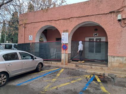 El Mercat amb tanques per les obres.
