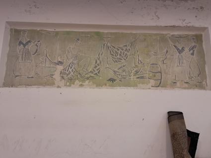 Les obres al Mercat destapen dos murals que poden ser de l'artista solleric Juli Ramis