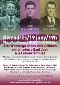 Primera identificació a Mallorca de víctimes republicanes enterrades en una fossa