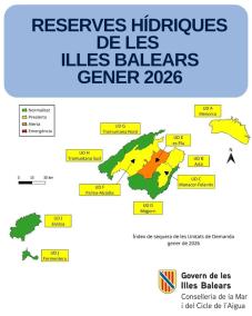 Les reserves hídriques de les Balears arriben fins al 51% i Eivissa entra en situació de normalitat després de tres anys.
