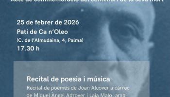 Recital de poesia i música a Ca n’Oleo en el marc de l’Any Joan Alcover