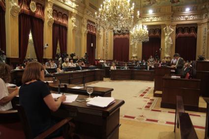 Moment del Ple d'Investidura al Parlament de les Illes Balears.