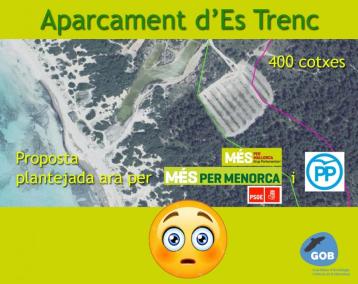 GOB: «L'acord de MÉS i PSOE amb el PP per permetre l’aparcament d’Es Trenc és vergonyós»