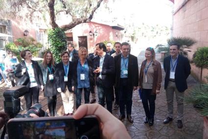 Dirigents del PP balear i Fernando Martínez-Maillo aquest dissabte a Es Molí d’es Comte.