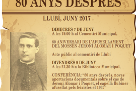 Llubí ret homenatge a Poquet, el capellà afusellat pels feixistes