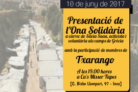 Els Txarango parlaran dels refugiats en el marc d'Ona Solidària
