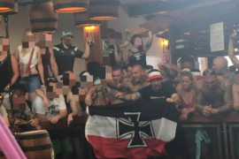 [VÍDEO] Un grup de nazis alemanys provoca incidents a s'Arenal