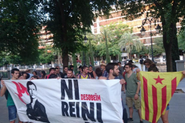 Solidaritat a Palma amb els detenguts per cremar una foto del rei espanyol