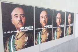 La imatge de Franco com a reclam pel referèndum de l'1-O