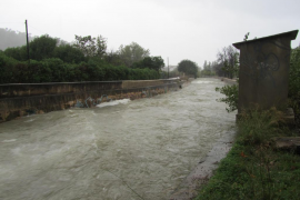 El torrent major, avui matí, a l'altura del Camp de Sa Mar.