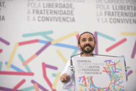 Baltasar Picornell a l'Assemblea de càrrecs públics de Podemos.