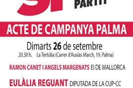 L'Esquerra Independentista de Mallorca organitza un acte de campanya pel referèndum