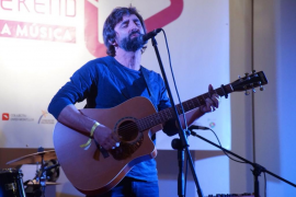 Marcel Cranc durant la seva actuació a la fira Trovam.