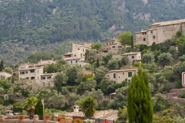 View on mountain village Deia, Mallorca, Spain