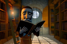 Imatge del personatge de Llull en animació 3D.