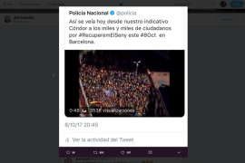 La Policia espanyola diu que pujar vídeos de concentracions unionistes a la xarxa és «servei públic»