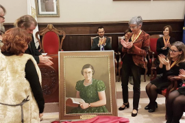 La cerimònia va finalitzar amb el descobriment del quadre de Margarita Comas.