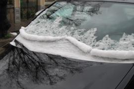 Una nova enfarinada d'avui matí. A Bunyola ha nevat més. Avui la cota estarà entre 150 i 400 m.