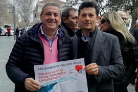 L'exbatle d'Inca, Pere Rotger, que en el seu dia criticà amb duresa la política lingüística del PP de José Ramón Bauzá, ara ha participat en la manifestació ultra espanyolista de 'En marcha'.