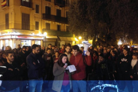 Imatge de la concentració de suport a Valtonyc de dissabte a Palma.