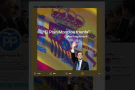 El PP s’atorga la renúncia de Puigdemont a presidir la Generalitat en un tuit