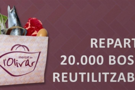 El Mercat de l'Olivar repartirà bosses reutilitzables per conscienciar mediambientalment