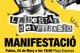 Es convoca una manifestació per l’absolució de Valtonyc el proper 24 de març a Palma