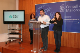 Jesús Jurado i Nina Parrón a la presentació de la campanya «Mallorca té nom de dona»