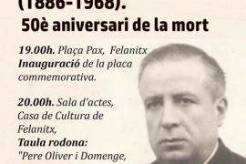 Felanitx homenatja Pere Oliver i Domenge