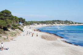 Multen un hotel d'Eivissa per realitzar publicitat exterior a la platja de ses Salines