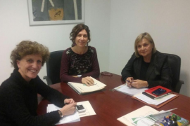 Maria Alorda, Marta Fuxà i Teresa Cabré, en la reunió mantinguda durant el passat divendres a Palma