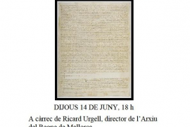 L’Arxiu del Regne de Mallorca mostra el darrer testament de Jaume I aquest dijous