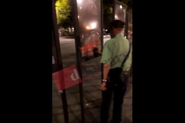 [VÍDEO] Enxampat un dels autors dels atacs contra l'STEI, l'OCB i l'obra 'Presos polítics'