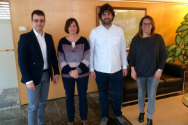 El director insular de Joventut, José Carbonell, la presidenta de Menorca, Maite Salord, el director de IBJove, Joan Ferrà, i la conseller de Joventut de Menorca, Susana Mora.