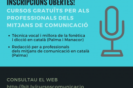 Oberta la inscripció als cursos per a professionals dels mitjans de comunicació 