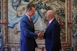 El Borbó espanyol i el president del Consell de Mallorca durant l'encontre d'aquesta setmana.