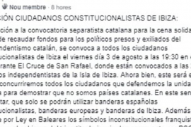 #AlertaUltra: Convoquen un boicot al sopar groc d'Eivissa