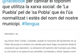 Sa Pobla és 'sa Pobla' aquí i a Facebook