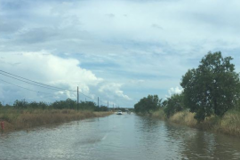 Tancada la carretera de Campos a la Colònia de Sant Jordi per inundació