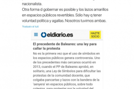 Bauzá braveja a Twitter amb la ‘Llei de símbols’ que li feu perdre les eleccions