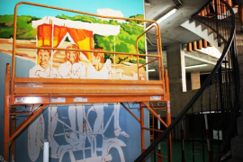 L’artista urbà Joan Aguiló ja treballa a l’aparcament de Comtat del Rosselló 