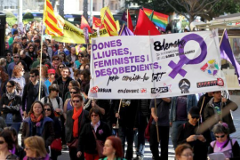 Maanifestació a Palma del Dia de les Dones Treballadores de l'any 2015.