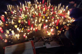 Concentració il·luminada pels Drets Humans dels refugiats