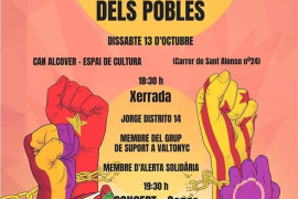 Taula de conferències «contra la repressió de l'Estat» amb sopar i concert